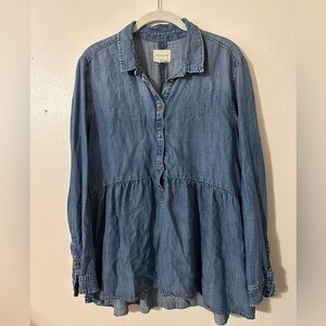 American Eagle Denim Blouse